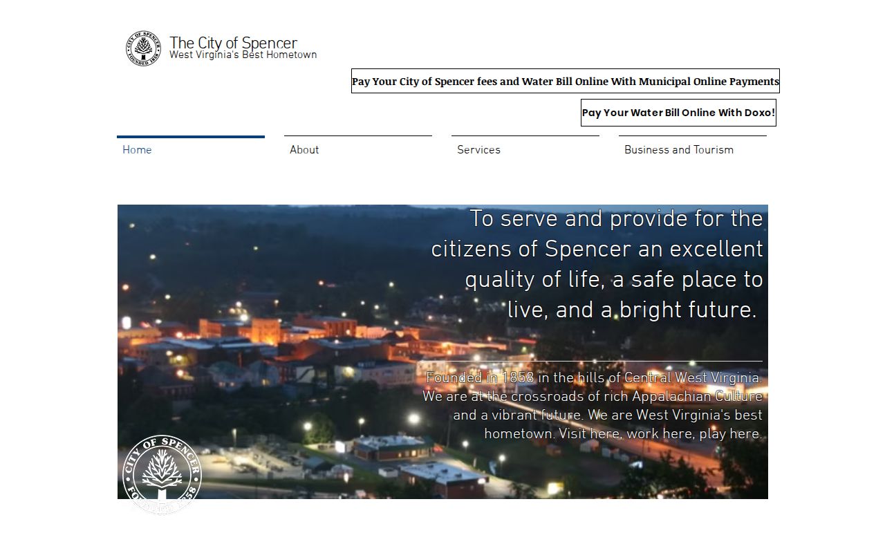 City of Spencer official property records and 1858 founding context